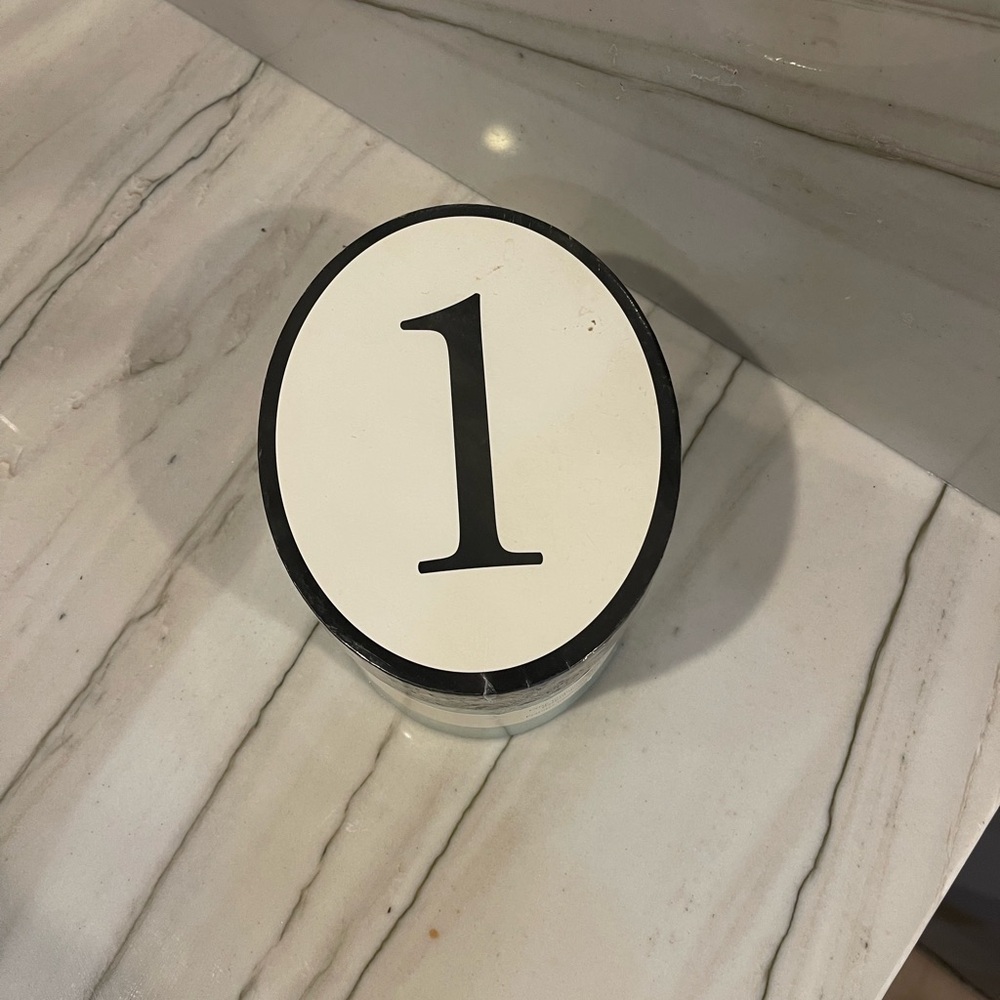 Elegant White and Black Numbered Storage Box